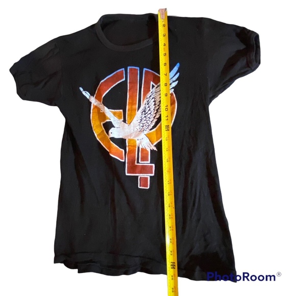 Vintage ELP Emerson Lake & Palmer Double sided Rock Band T-Shirt No Size Tag - Picture 5 of 9